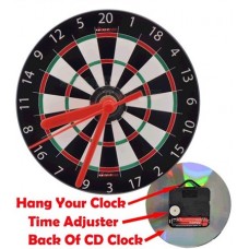 Novelty CD Clock dartboard - Colour